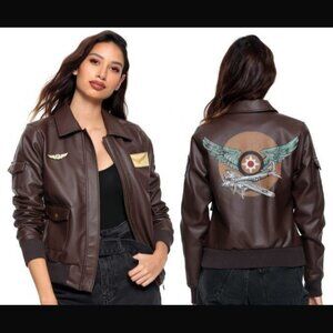 Torrid Captain Marvel Avengers Her Universe Aviator Bomber Jacket Cosplay 5x Y2K
